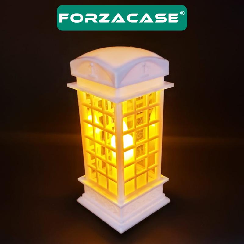 Forzacase London Telefon Kulubesi Tasarım Pilli Dekoratif Masa ve Gece Lambası - FC364