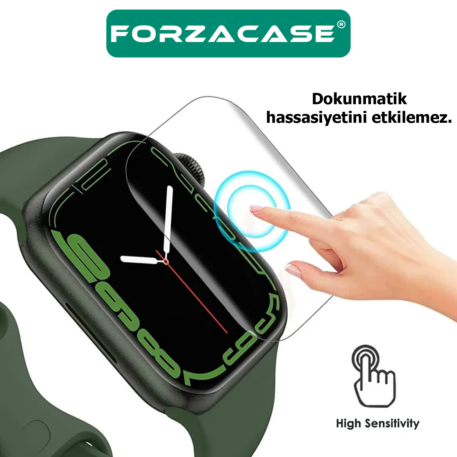 Forzacase Apple Watch 41 mm Saatler ile uyumlu Hydrogel Esnek Ekran Koruma Filmi 2 Adet - FC250