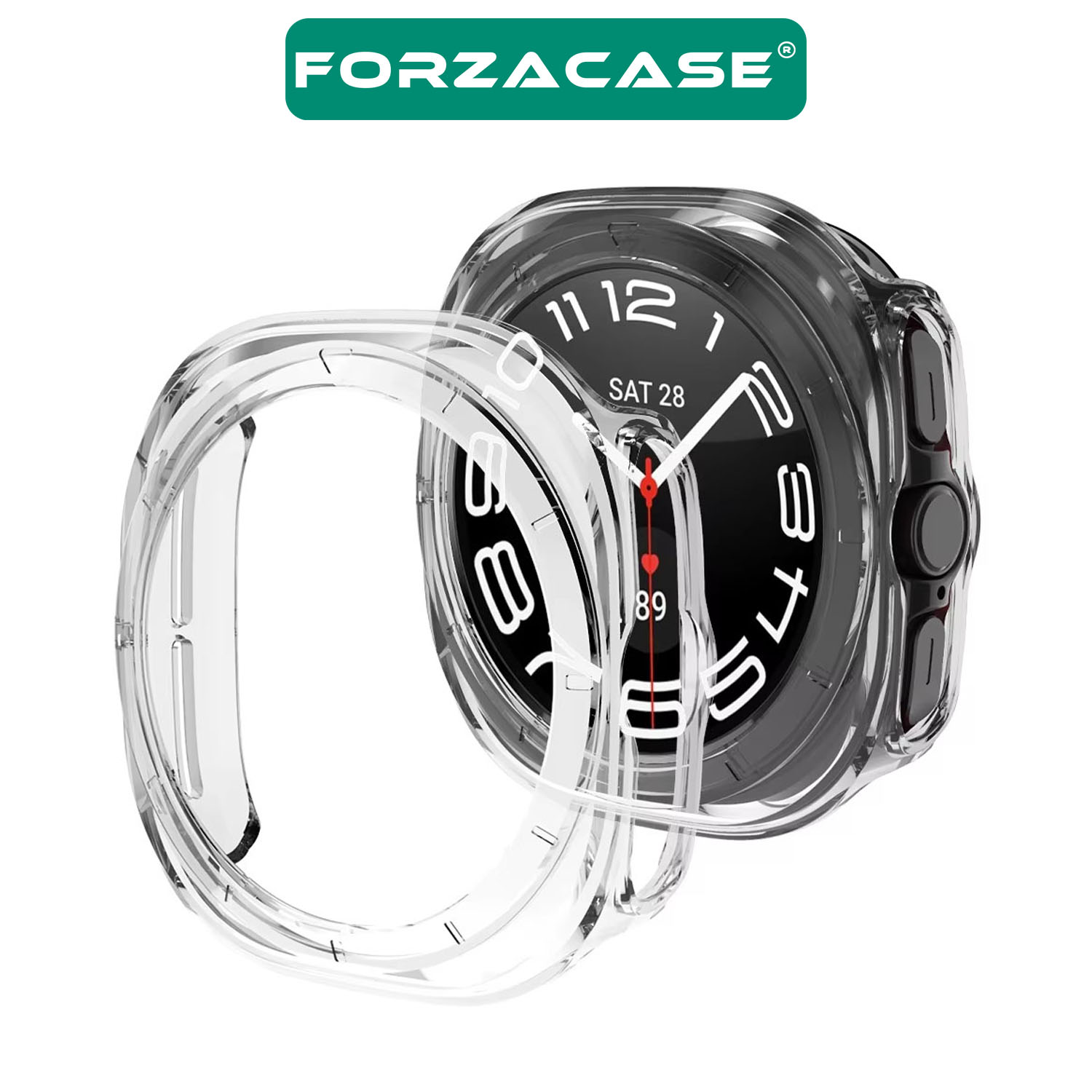 Forzacase Samsung Galaxy Watch 7 Ultra 47mm ile uyumlu Önü Açık Silikon Kılıf - FC764