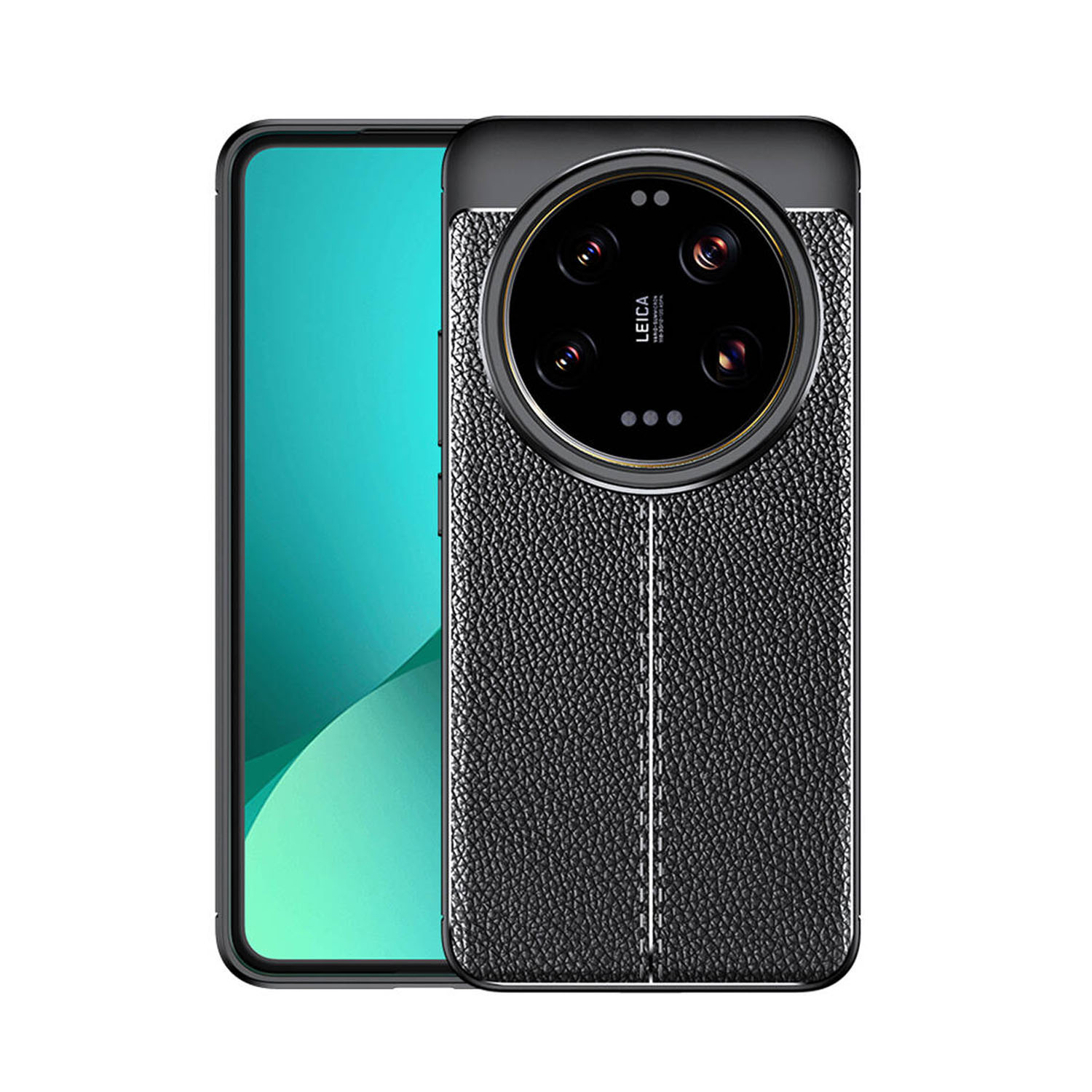 Forzacase Xiaomi Mi 14 Ultra ile uyumlu Deri Effect Serisi Silikon Kılıf
