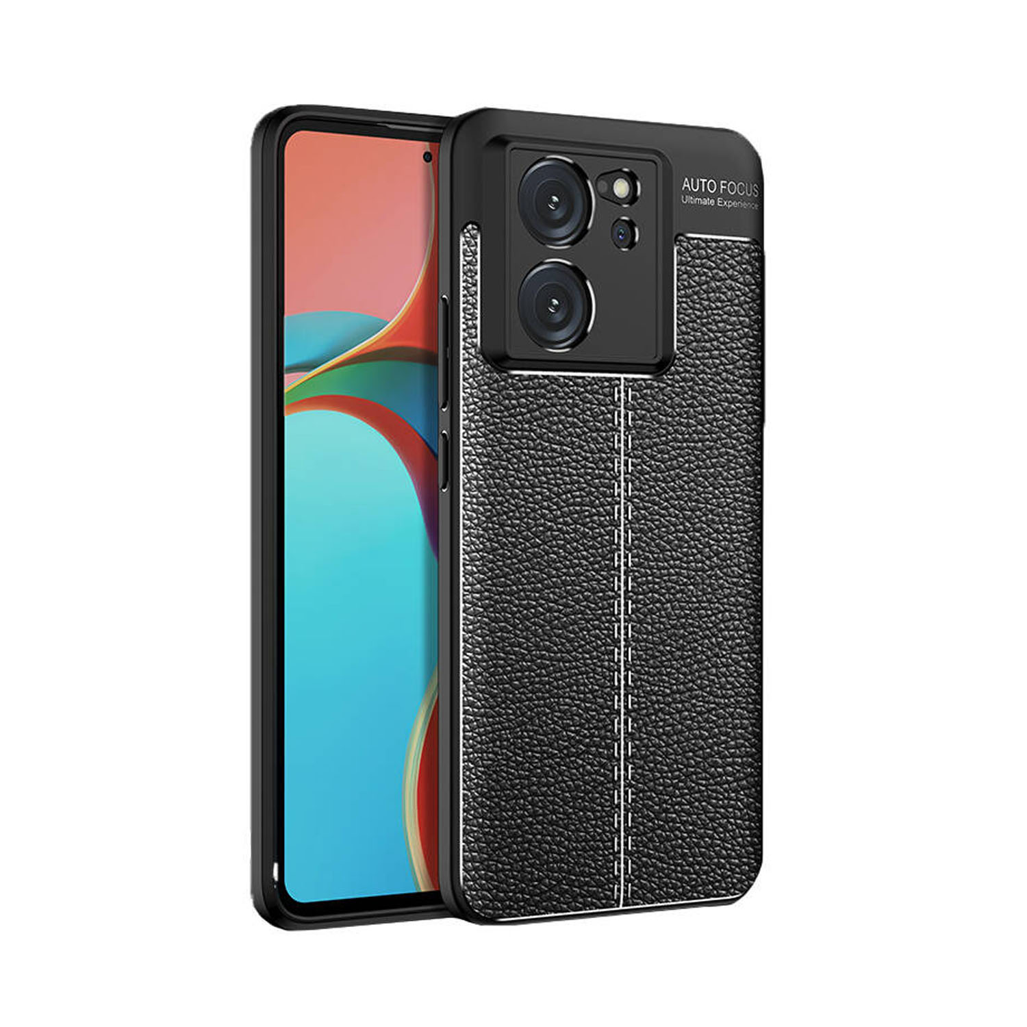 Forzacase Xiaomi Mi 13T Pro ile uyumlu Deri Effect Serisi Silikon Kılıf