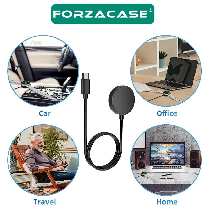 Forzacase Samsung Galaxy Watch 5 Pro ile uyumlu Type-C Manyetik Şarj Kablosu - FC017