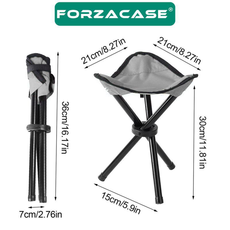 Forzacase 2 Adet Hafif Taşınabilir Katlanır Tripod Üçgen Kamp Tabure - FC348