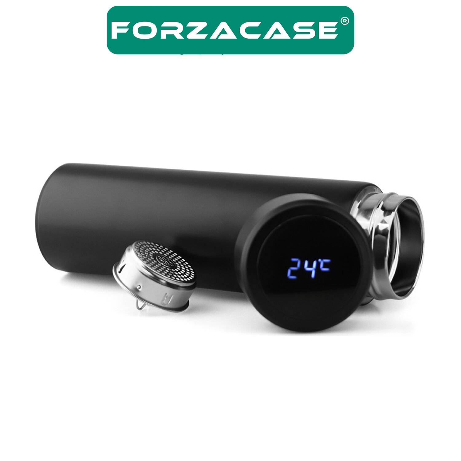 Forzacase Paslanmaz Çelik Dijital Termometreli 500 ml Sıcak Soğuk Tutan Çay Kahve Su Termosu - FC045