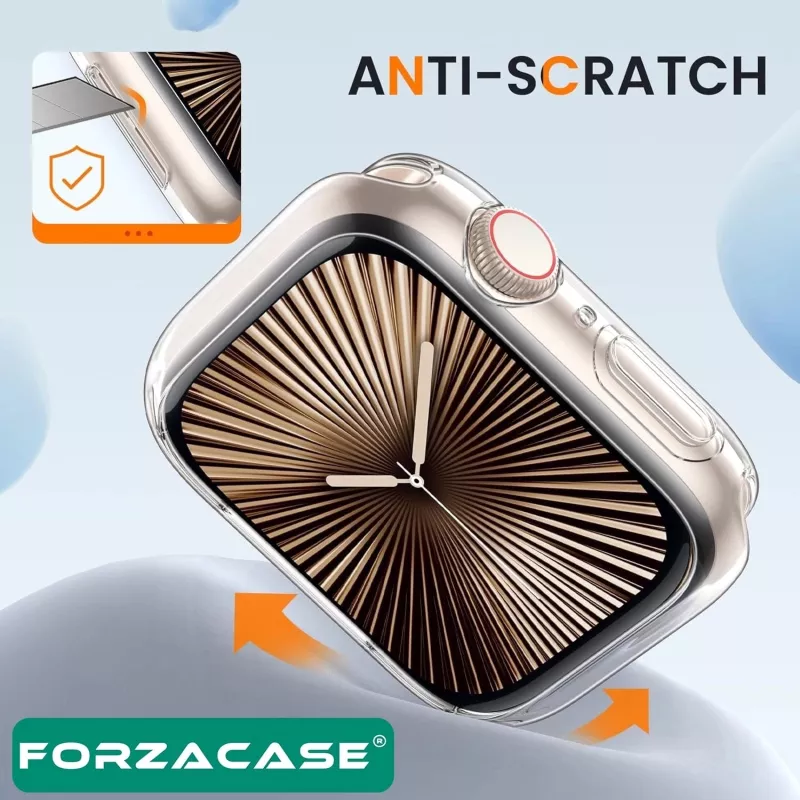 Forzacase Apple Watch SE (1/2/3) 40mm ile uyumlu Önü Açık Sert Plastik Rubber Kılıf - FC380