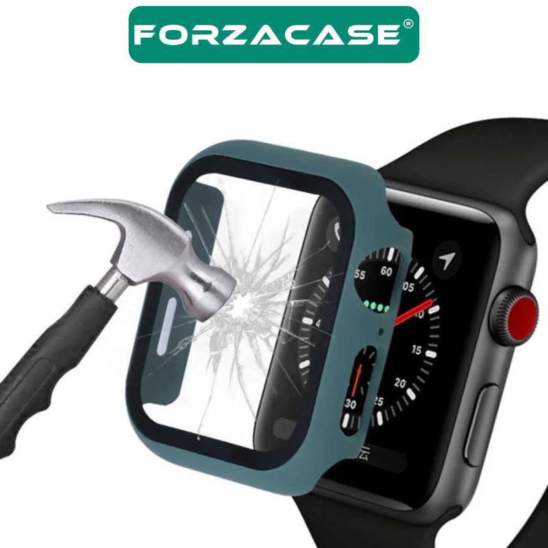 Forzacase Apple Watch 41mm Önü Kapalı Ekran Korumalı Sert Rubber Kılıf - FC015