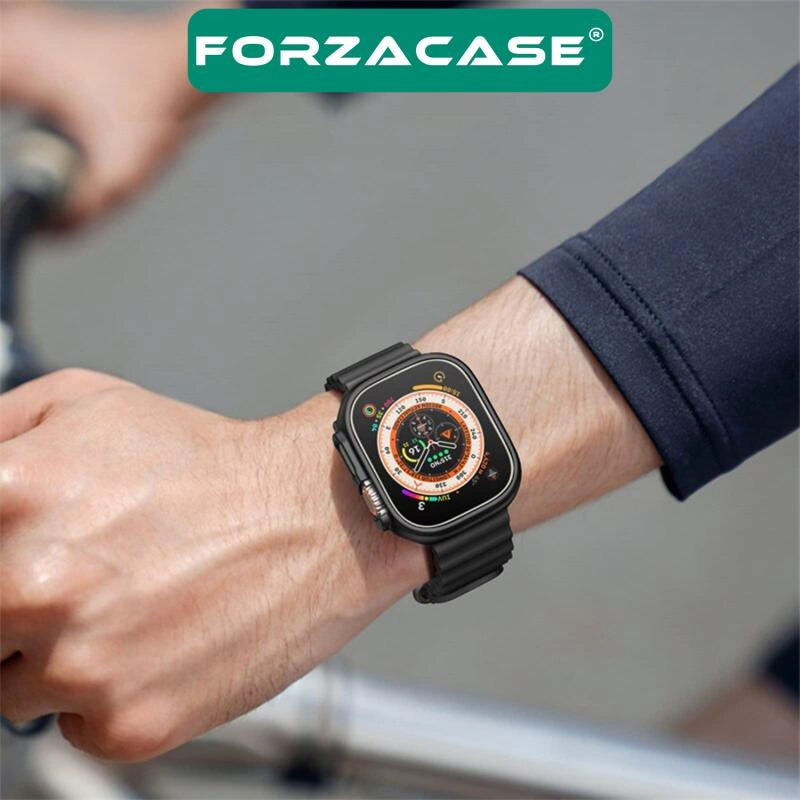 Forzacase Apple Watch 11 46mm ile uyumlu Önü Kapalı Ekran Korumalı Sert Rubber Kılıf - FC015