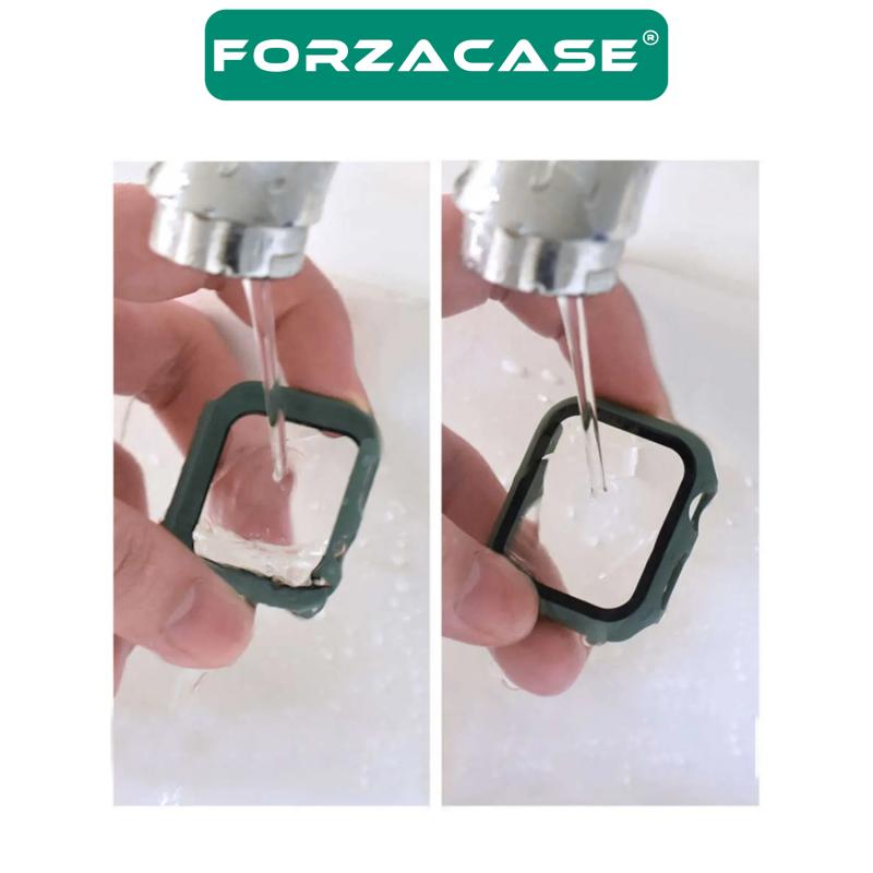 Forzacase Apple Watch 40mm Önü Kapalı Ekran Korumalı Sert Rubber Kılıf - FC015
