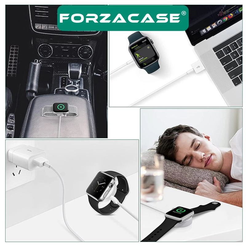 Forzacase Apple Watch SE 3 40mm ve 44mm ile uyumlu USB Manyetik Şarj Kablosu 1 metre - FC017