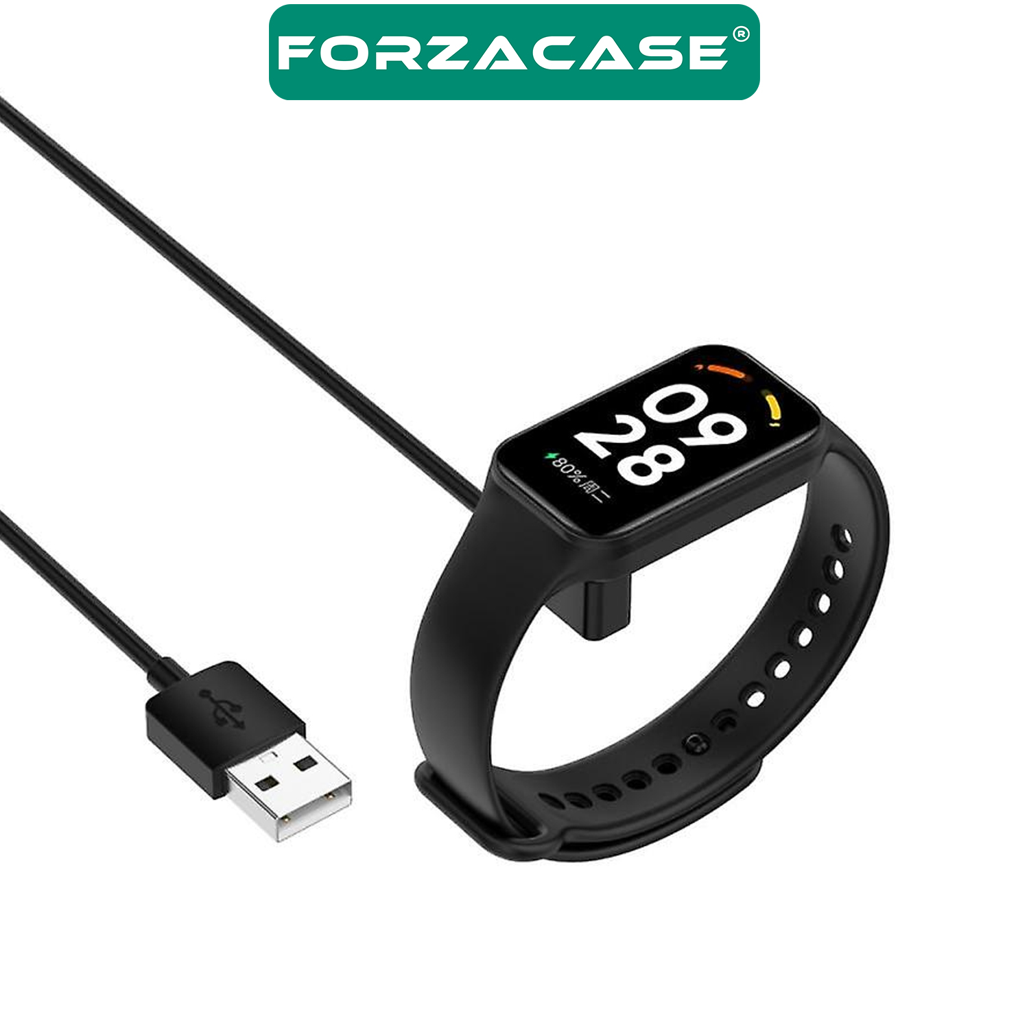 Forzacase Xiaomi Redmi Watch 5 Active ile uyumlu USB Manyetik Şarj Kablosu 1 metre - FC017