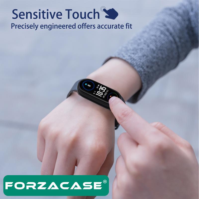 Forzacase Xiaomi Mi Band 7 Önü Kapalı Ekran Korumalı Sert Rubber Kılıf - FC015