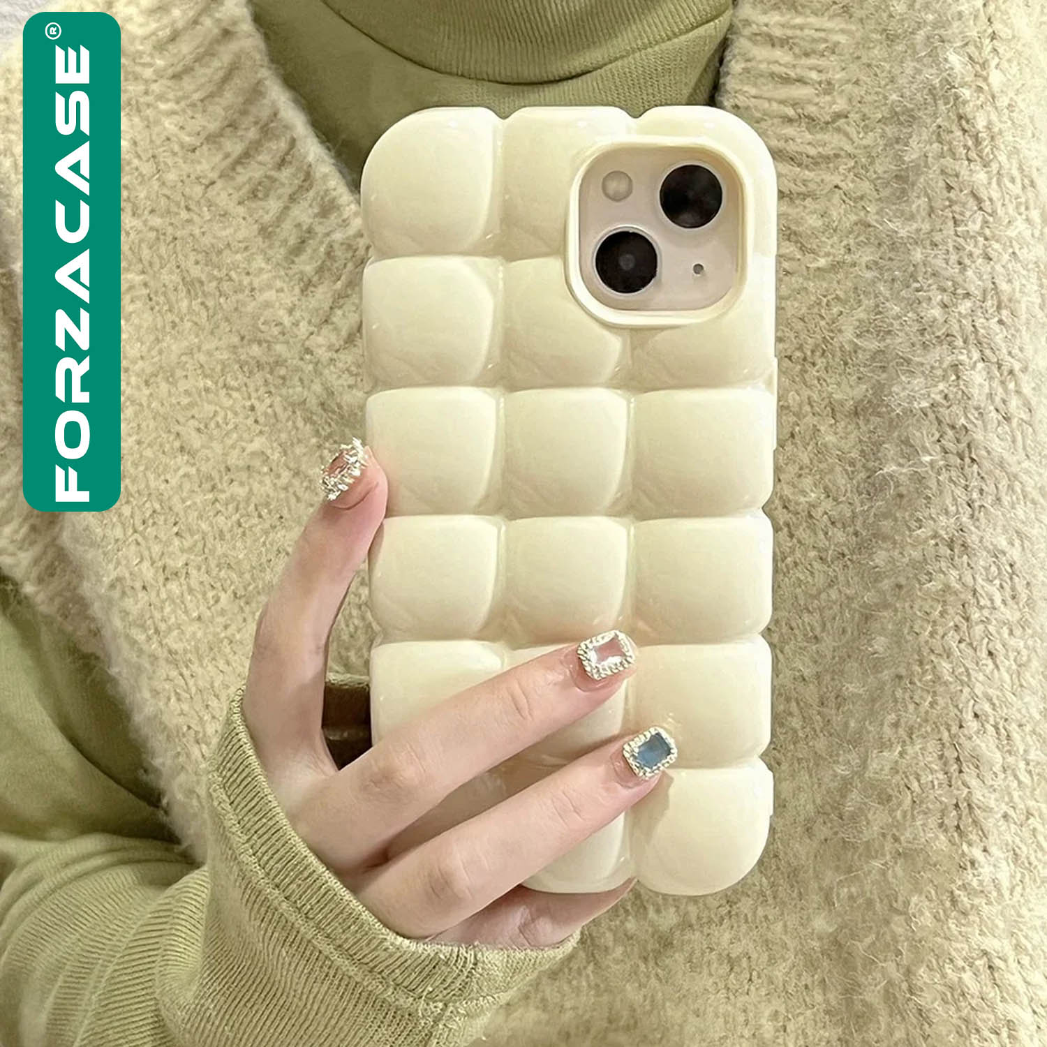 Forzacase iPhone 13 uyumlu Candy Serisi Darbeye Dayanıklı Parlak Esnek Silikon Kılıf