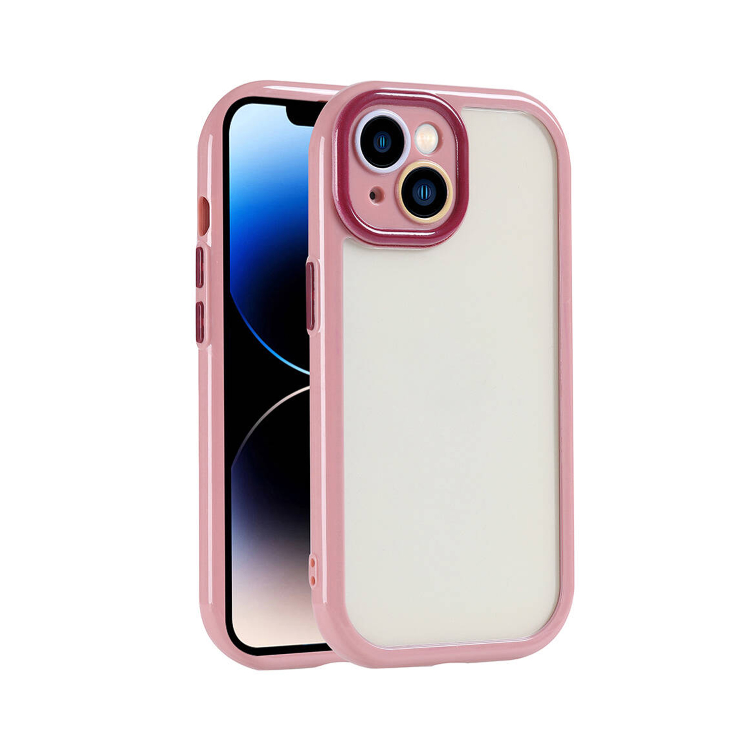 Forzacase iPhone 15 uyumlu Colorful Serisi Kamera Korumalı Yarı Esnek Plastik Tpu Kılıf