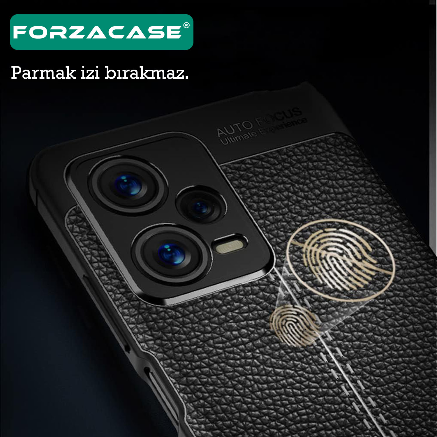 Forzacase iPhone 13 Pro ile uyumlu Deri Effect Serisi Silikon Kılıf