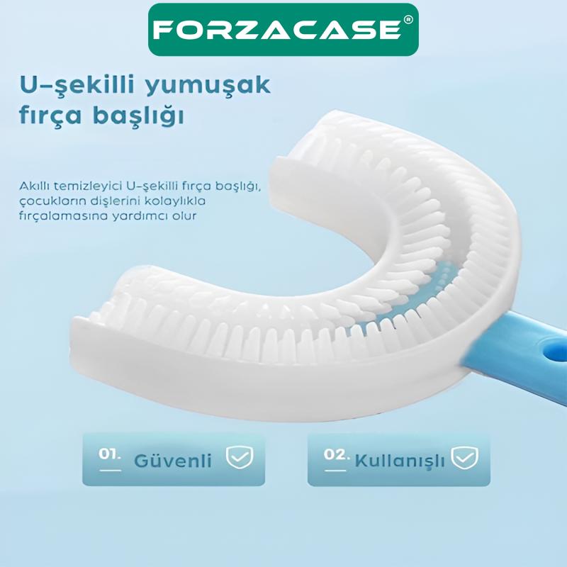 Forzacase Silikon 360 Derece U Şekilli Yumuşak Çocuk Diş Fırçası  - FC359