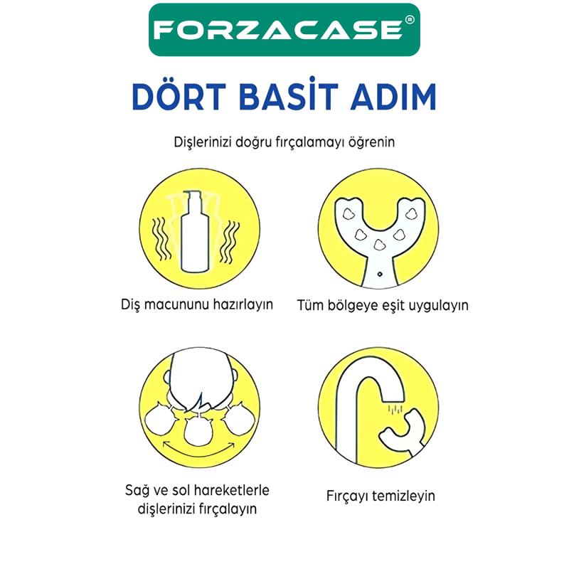 Forzacase Silikon 360 Derece U Şekilli Yumuşak Çocuk Diş Fırçası  - FC359