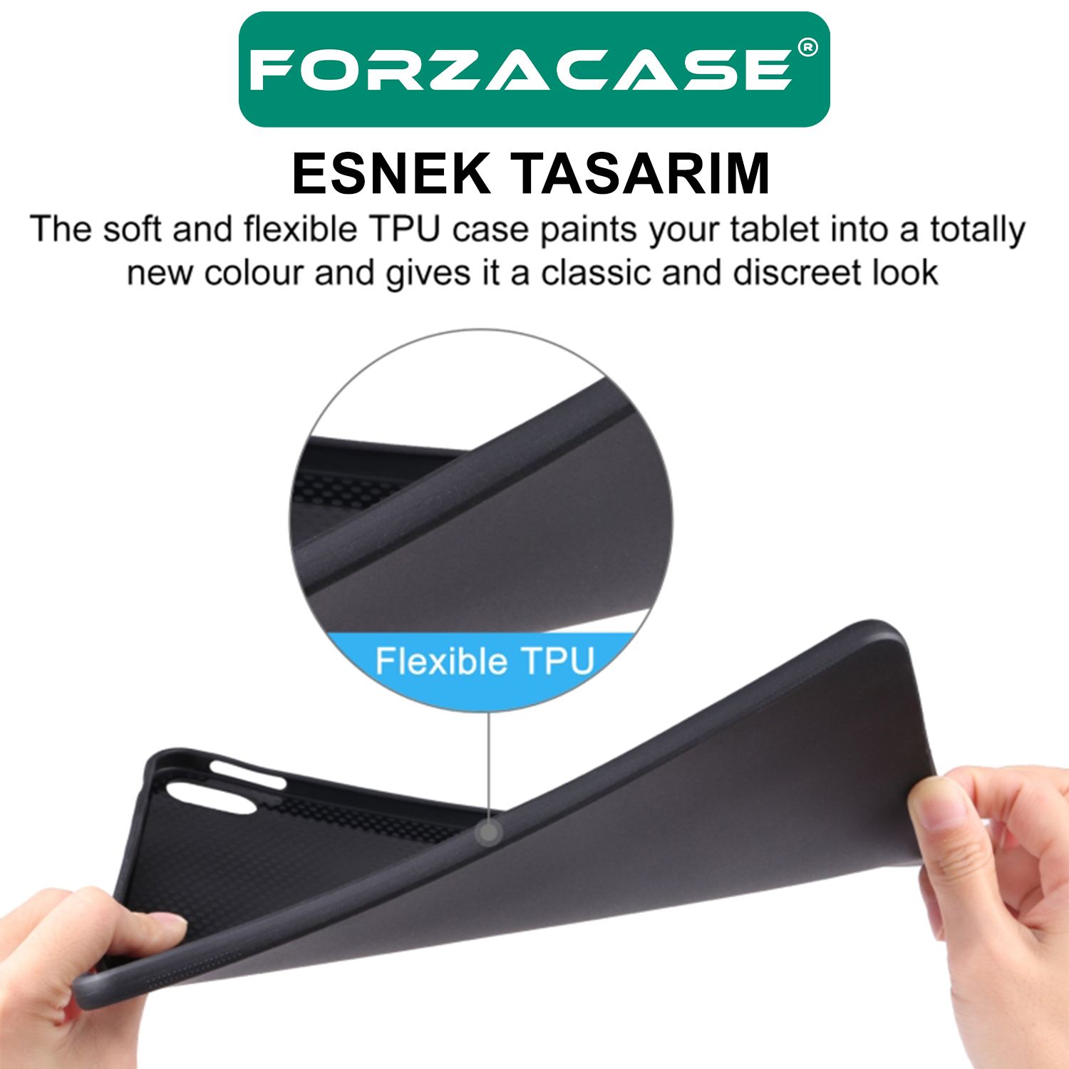 Forzacase Lenovo Tab M10 TB-X306F Tablet ile Uyumlu Silikon Kılıf Siyah - FC155