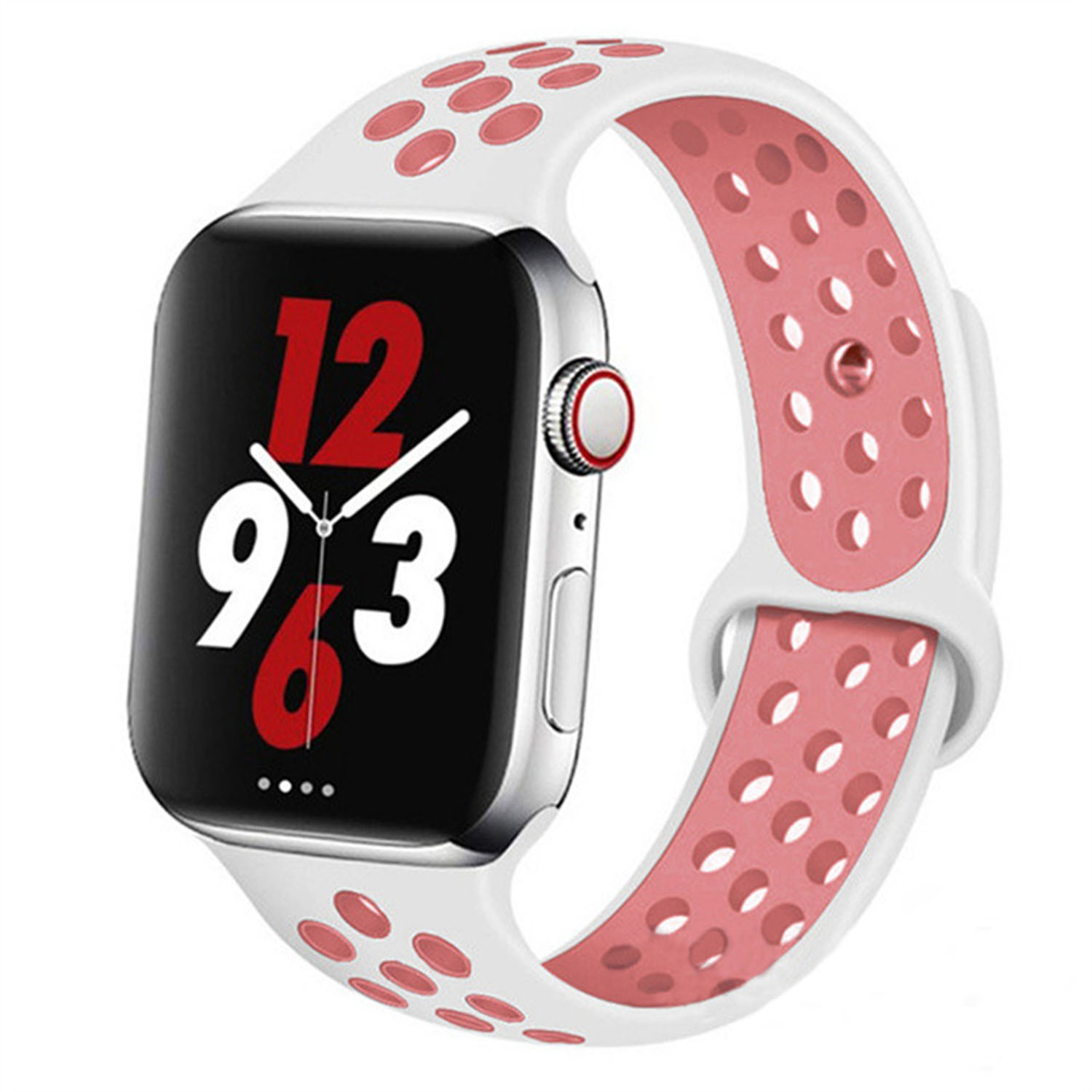 Forzacase Apple Watch 38-40-41 mm Akıllı Saatler için Delikli Sportif Silikon Kordon Kayış - FC008
