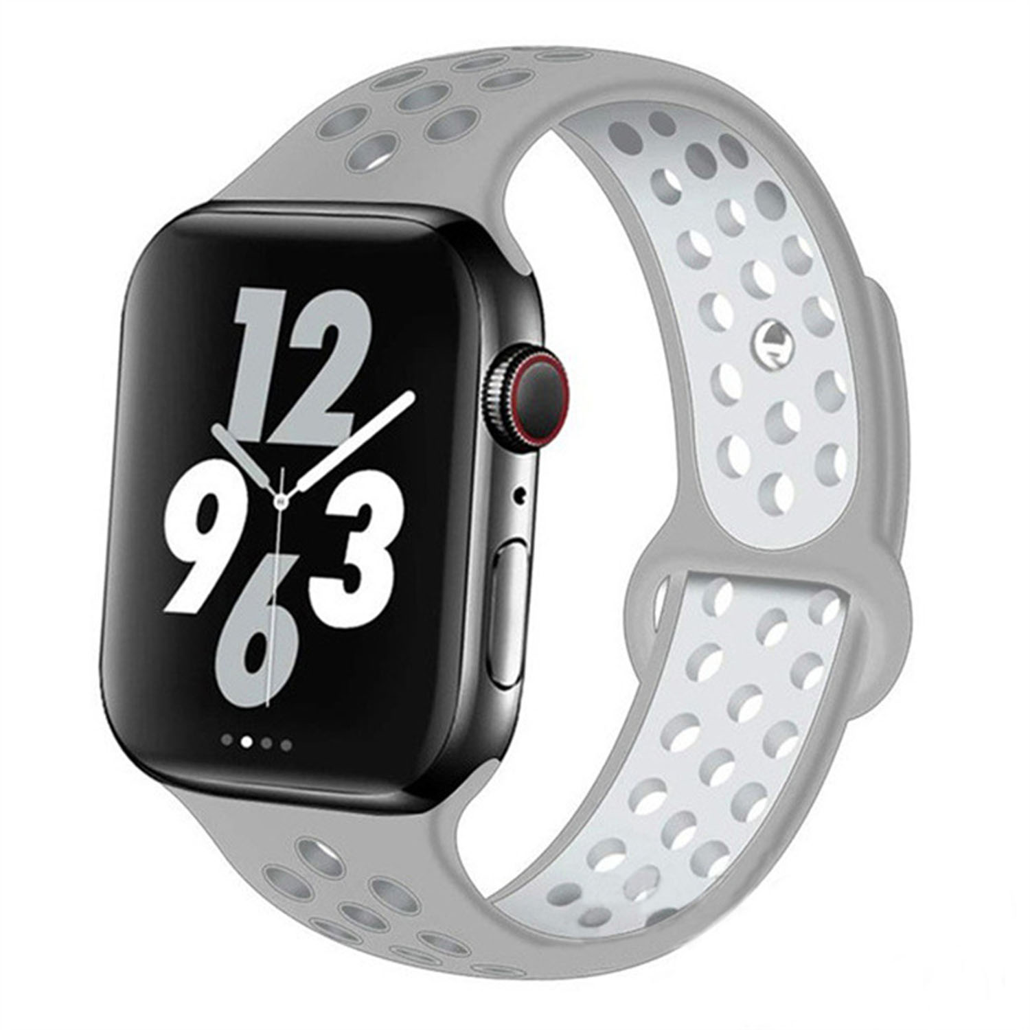 Forzacase Apple Watch 42-44-45-49 mm Akıllı Saat için Delikli Sportif Silikon Kordon Kayış - FC009