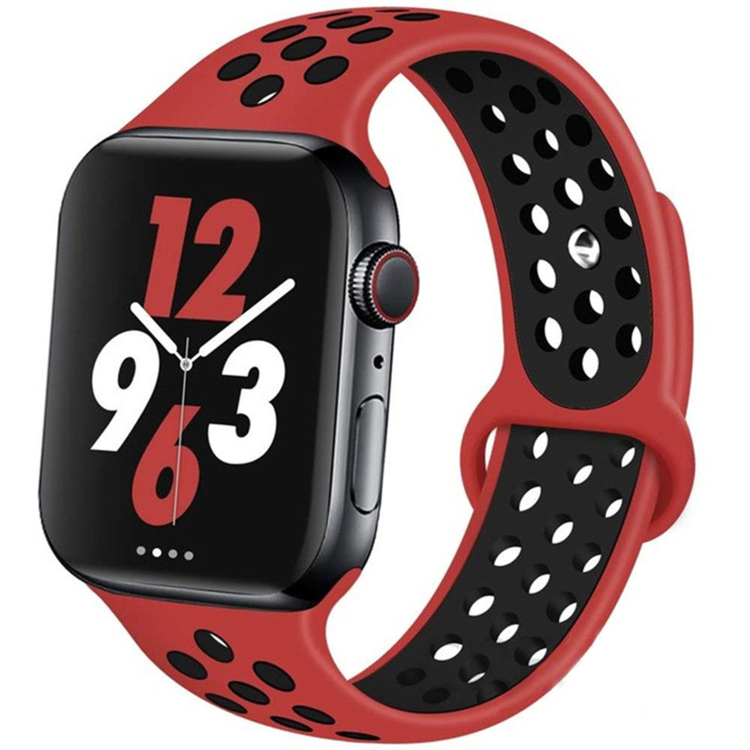 Forzacase Apple Watch 38-40-41 mm Akıllı Saatler için Delikli Sportif Silikon Kordon Kayış - FC008