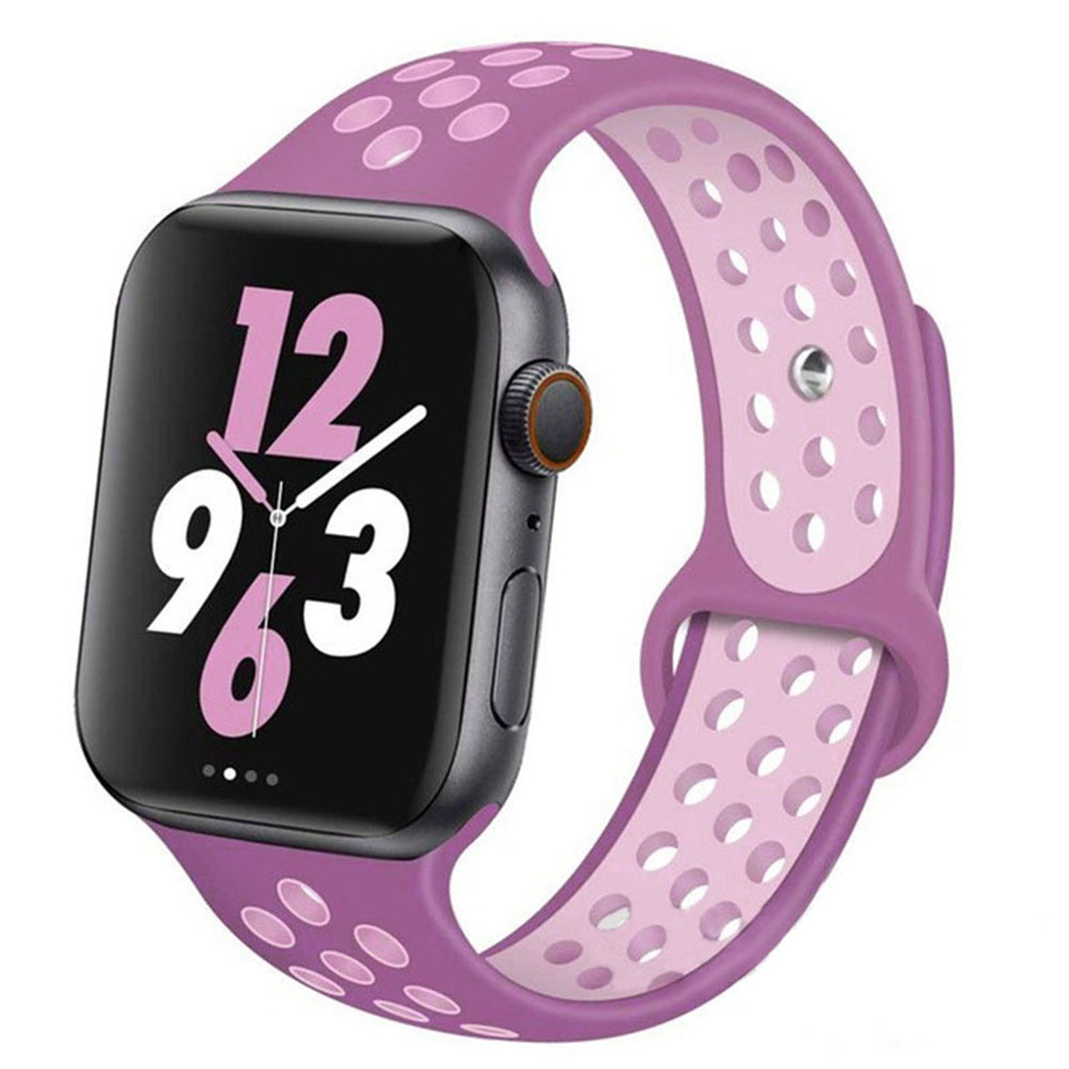 Forzacase Apple Watch 38-40-41 mm Akıllı Saatler için Delikli Sportif Silikon Kordon Kayış - FC008
