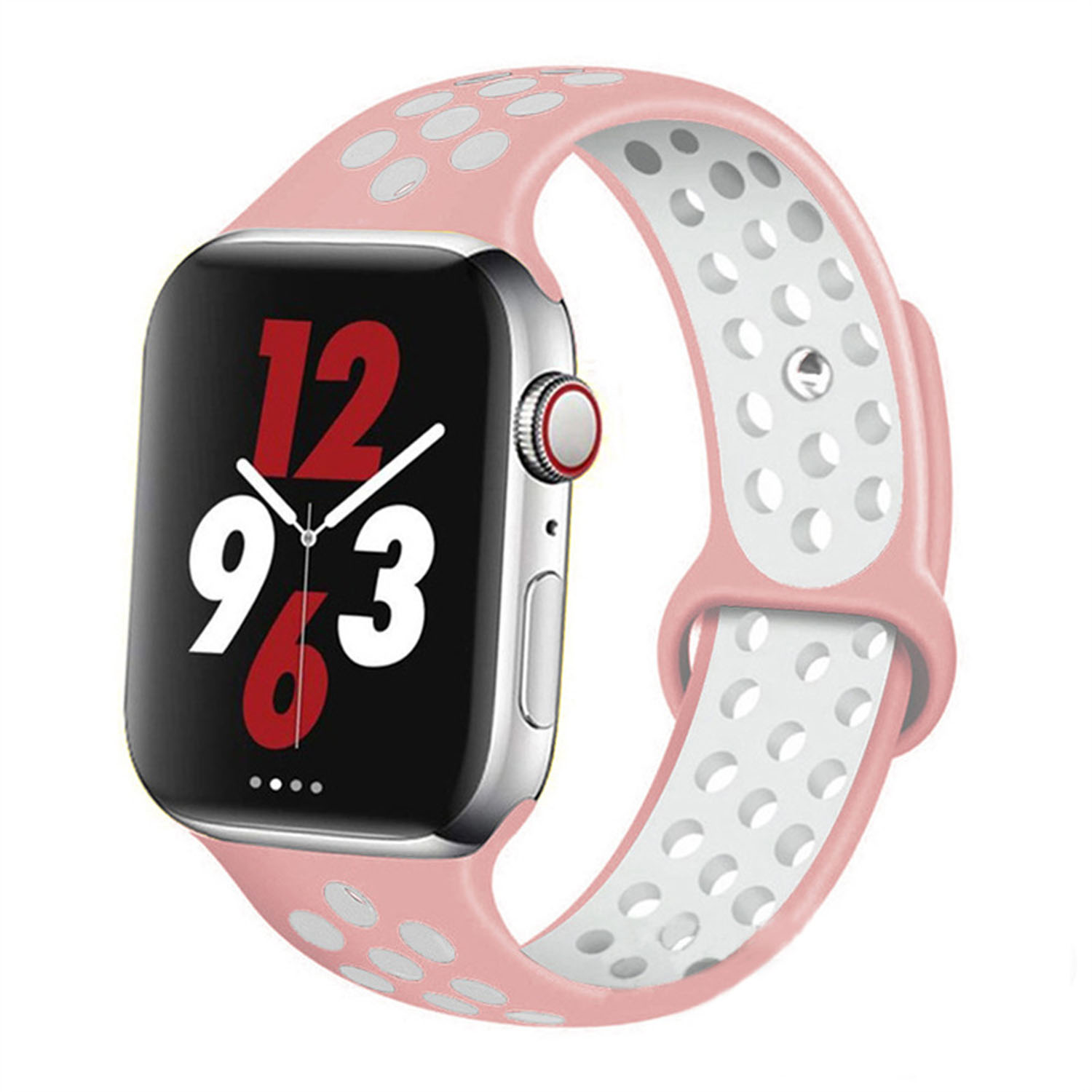 Forzacase Apple Watch 38-40-41 mm Akıllı Saatler için Delikli Sportif Silikon Kordon Kayış - FC008