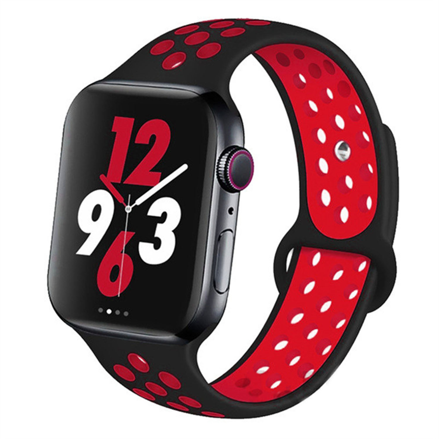 Forzacase Apple Watch 38-40-41 mm Akıllı Saatler için Delikli Sportif Silikon Kordon Kayış - FC008