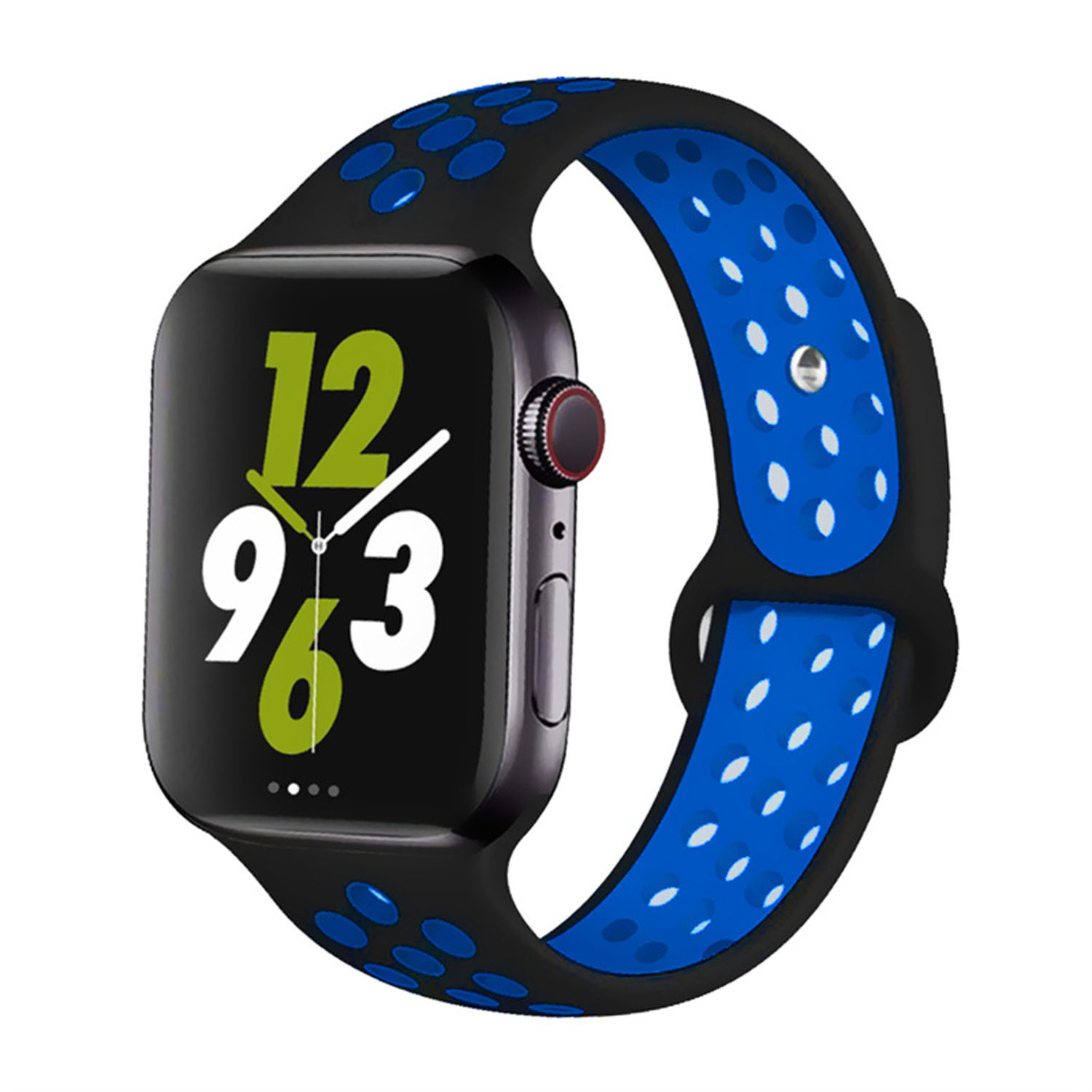 Forzacase Apple Watch 42-44-45-49 mm Akıllı Saat için Delikli Sportif Silikon Kordon Kayış - FC009