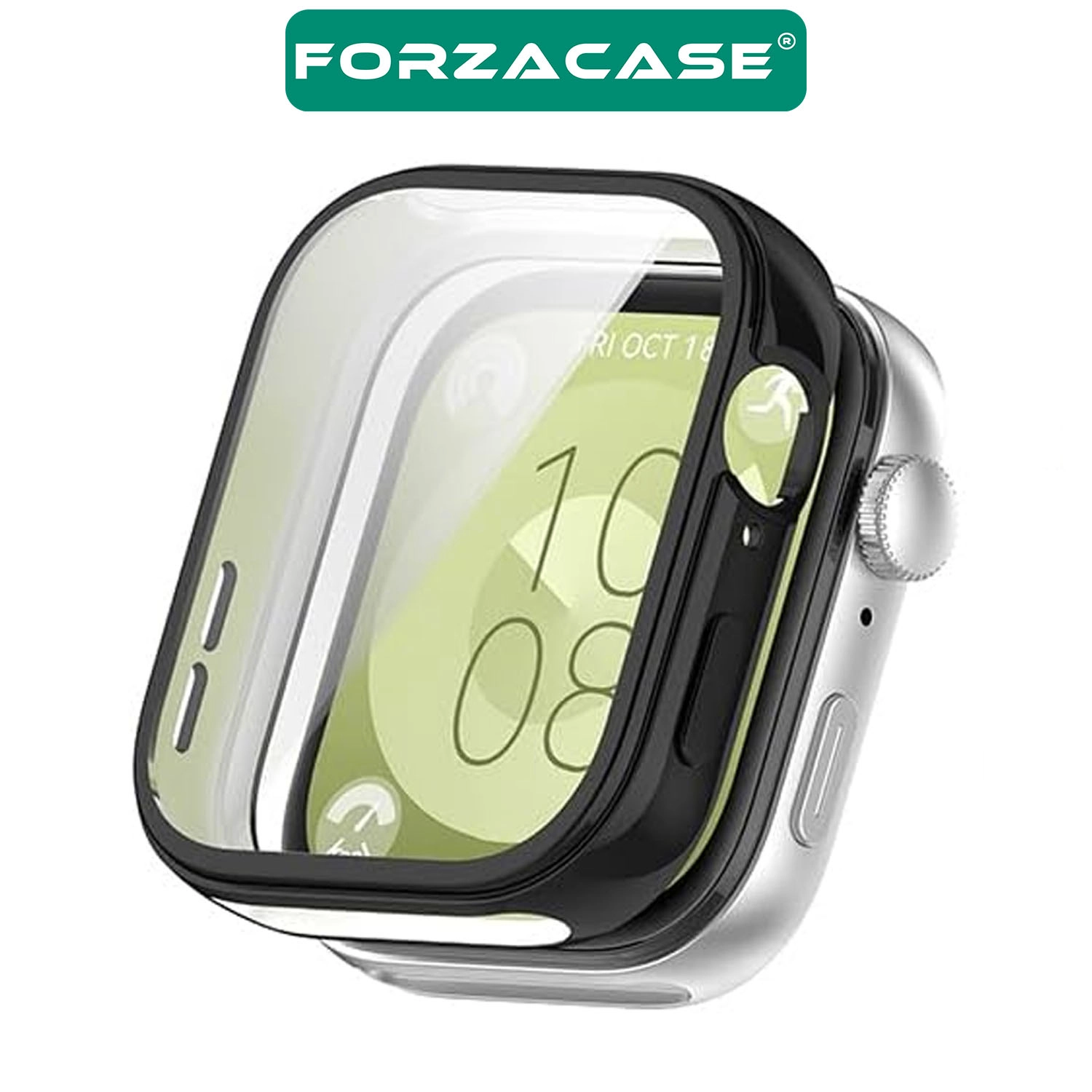 Forzacase Huawei Watch Fit 4 ile uyumlu Önü Kapalı Ekran Korumalı Silikon Kılıf - FC010