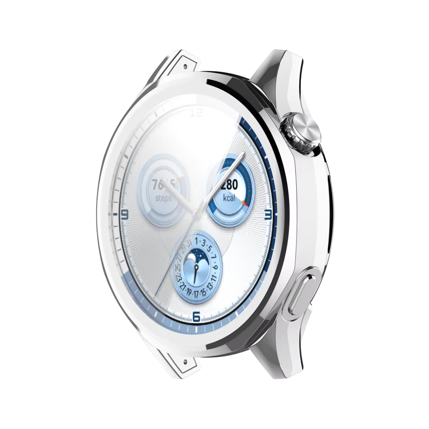 Forzacase Huawei Watch GT5 46mm ile uyumlu Önü Kapalı Ekran Korumalı Silikon Kılıf - FC010