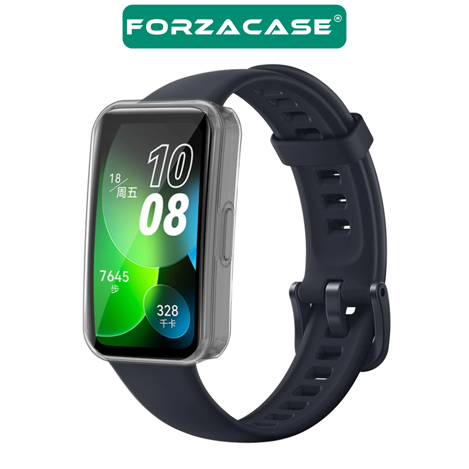 Forzacase Huawei Band 11 ile uyumlu Önü Kapalı Ekran Korumalı Silikon Kılıf - FC010