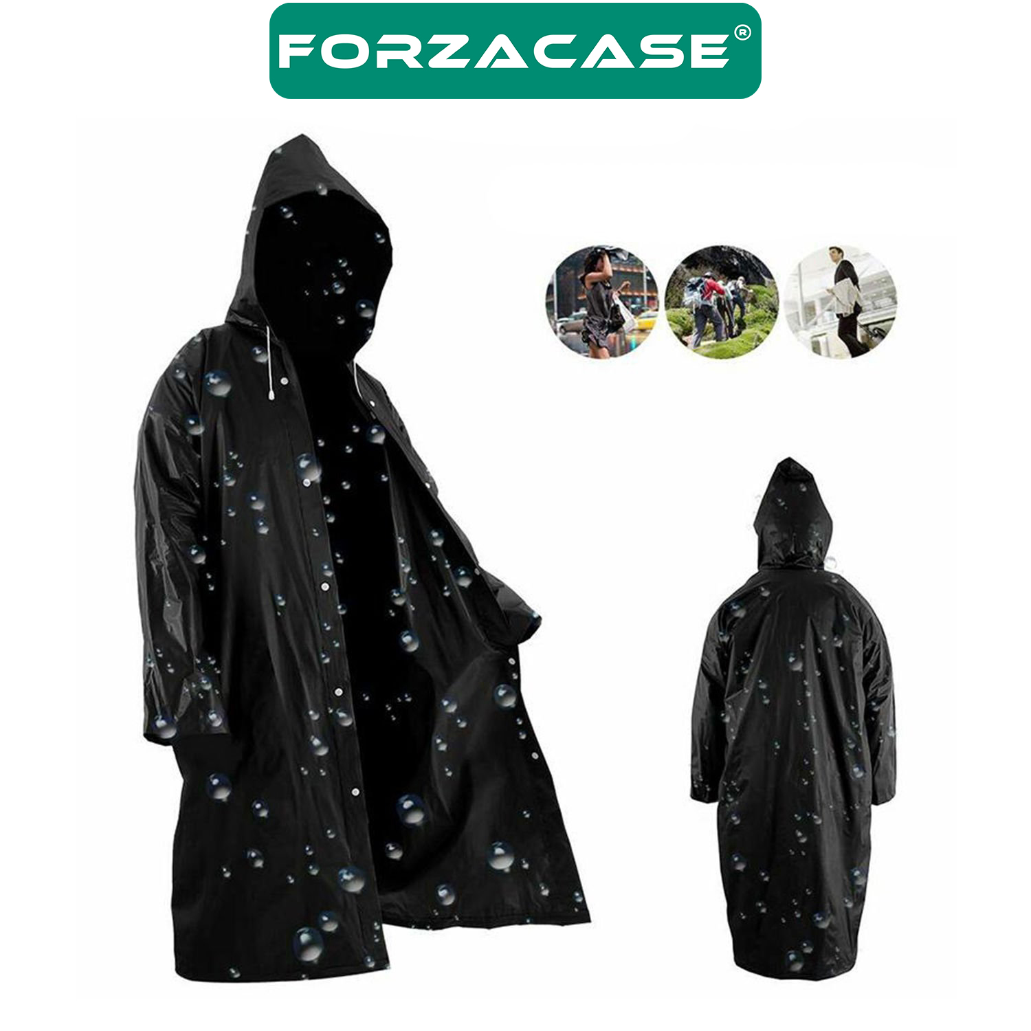Forzacase Erkek ve Kadınlar için Pratik Rüzgar ve Yağmur Koruyucu EVA Yağmurluk 2 Adet - FC011