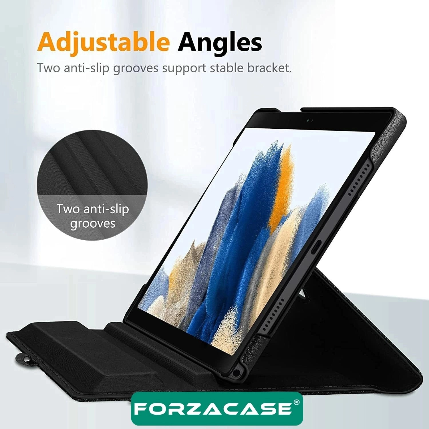 Forzacase Lenovo Tab P12 12.7 inc TB370FU ile uyumlu 360 Derece Döner Standlı Kılıf - FC012