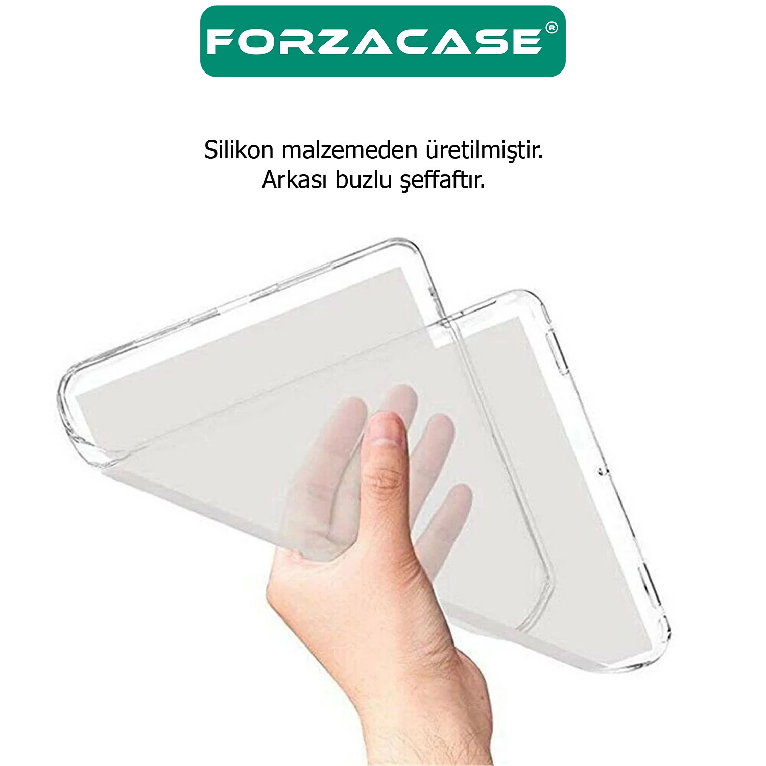 Forzacase Redmi Pad Pro 12.1 Inch ile uyumlu Silikon Kılıf Buzlu Şeffaf - FC013