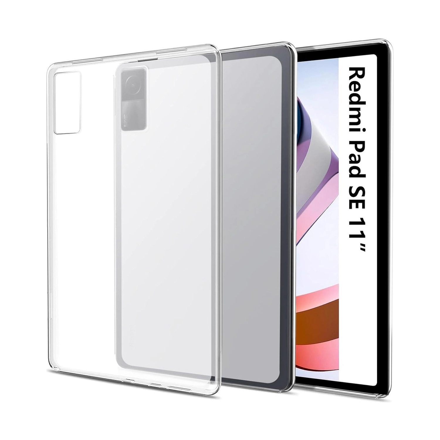 Forzacase Redmi Pad Se 11 Inch 2023 ile uyumlu Silikon Kılıf Buzlu Şeffaf - FC013