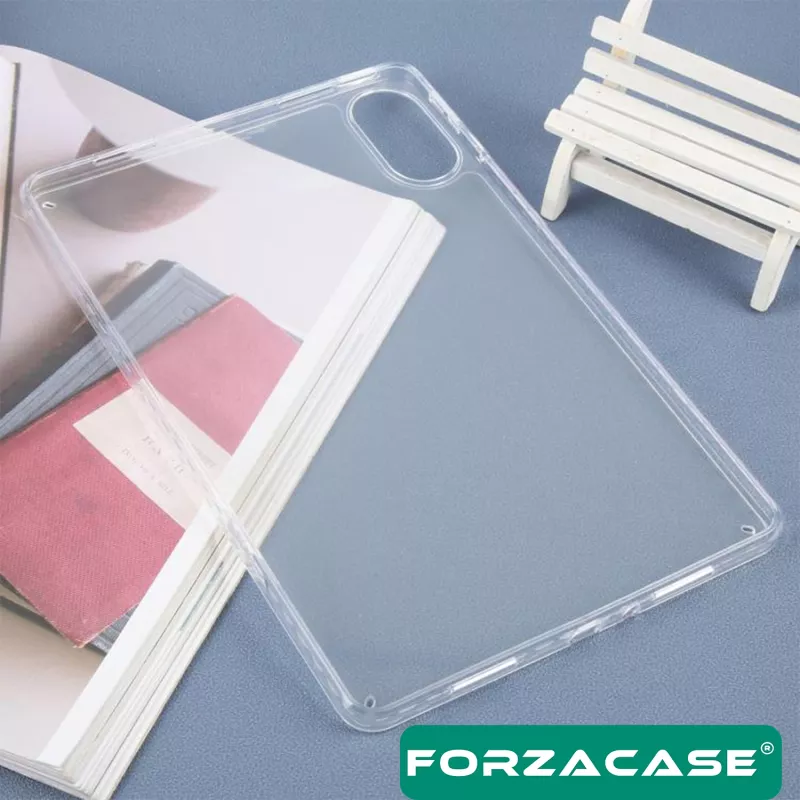 Forzacase Redmi Pad 2 11 Inch ile uyumlu Silikon Kılıf Buzlu Şeffaf - FC013