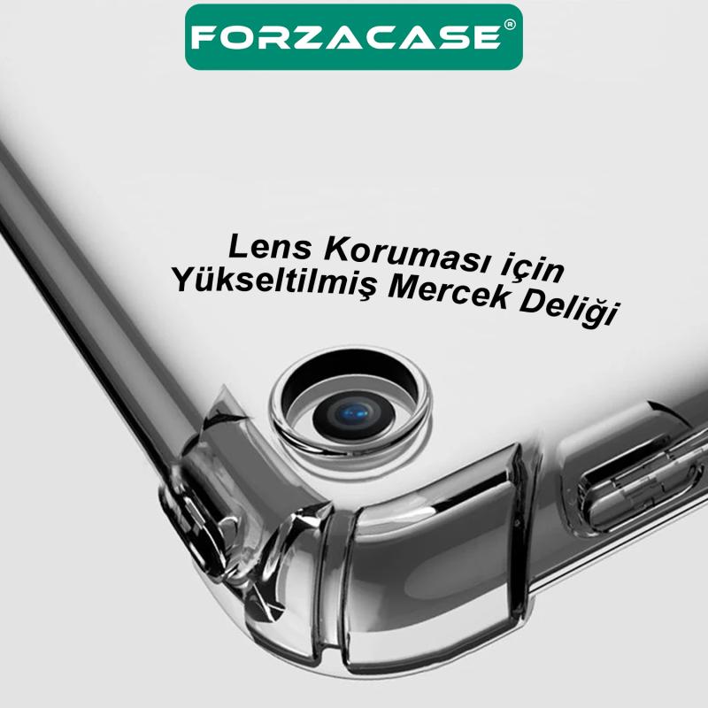 Forzacase Samsung Galaxy Tab A9 Plus 11 inch Anti Shock Silikon Kılıf + Temperli Kırılmaz Cam - FC014