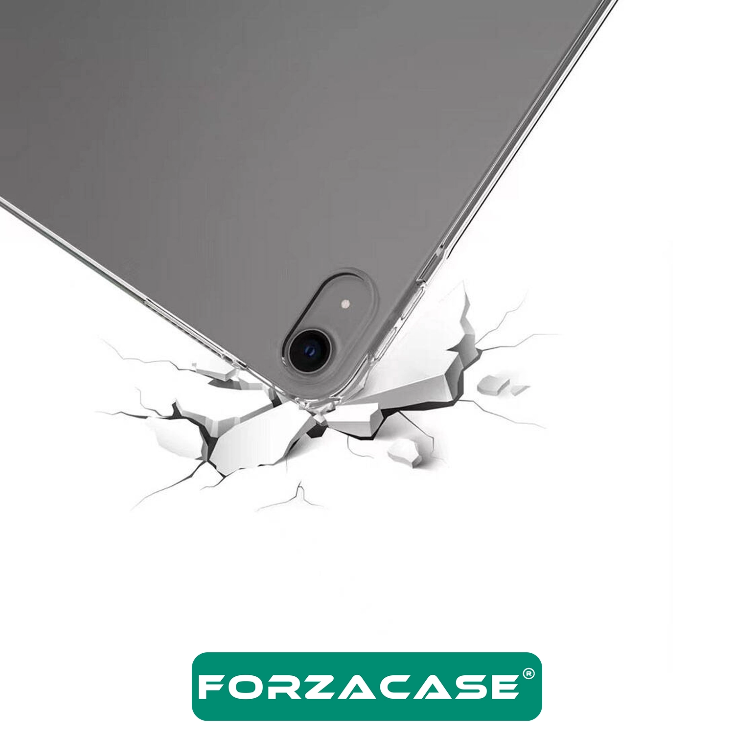 Forzacase Apple iPad Air 13 2026 13 inch ile uyumlu Anti Shock Silikon Kılıf Şeffaf - FC014