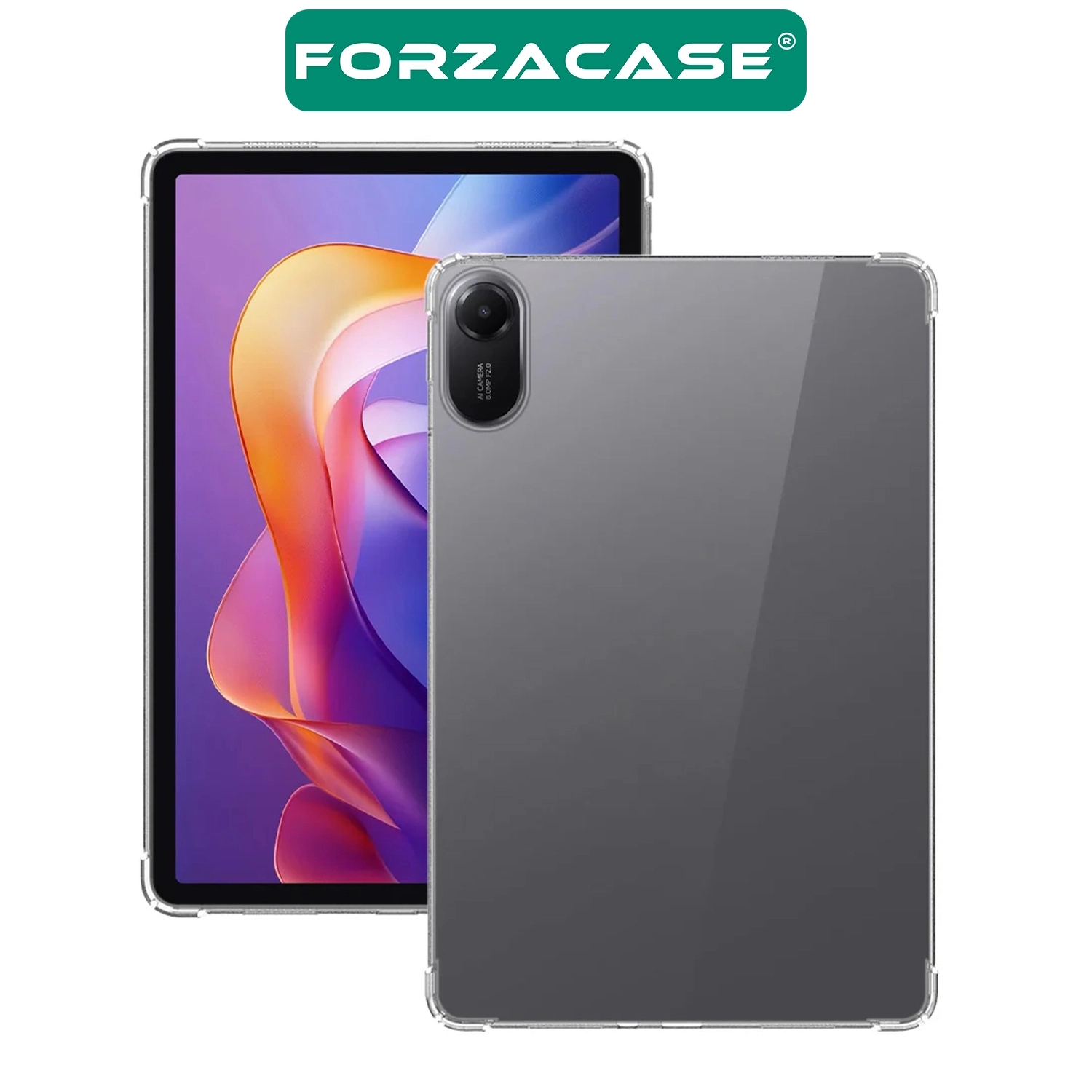 Forzacase Redmi Pad 2 11 inch 2025 ile uyumlu Anti Shock Silikon Kılıf Şeffaf - FC014