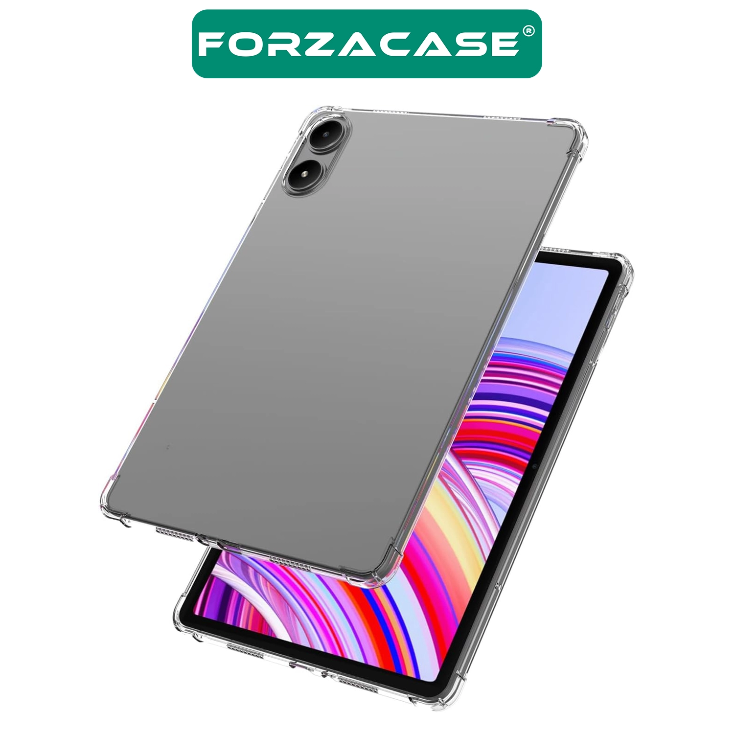 Forzacase Poco Pad 12.1 inch 2024 ile uyumlu Anti Shock Silikon Kılıf Şeffaf - FC014