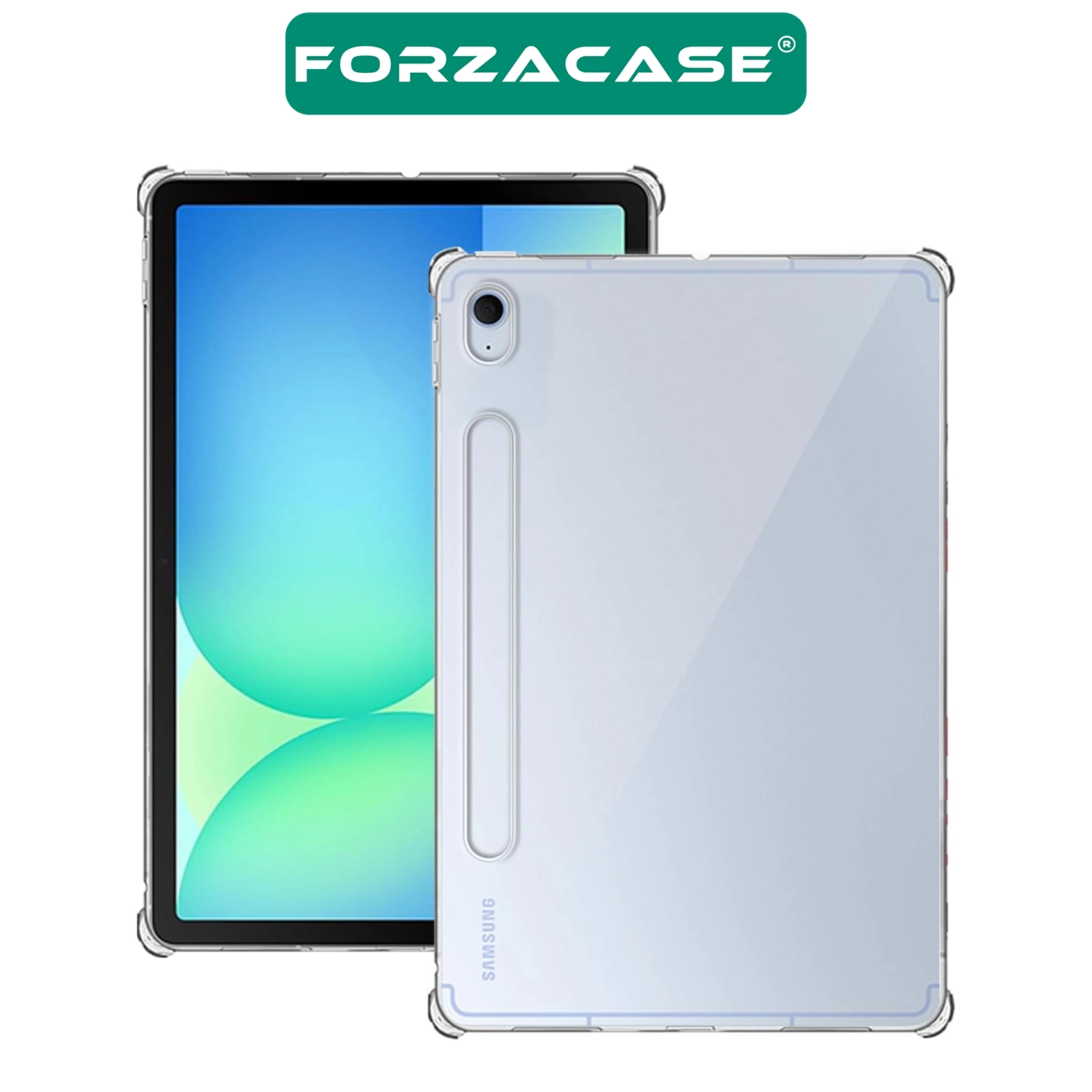 Forzacase Samsung Galaxy Tab S10 FE Plus 13.1 inch ile uyumlu Anti Shock Silikon Kılıf Şeffaf - FC014