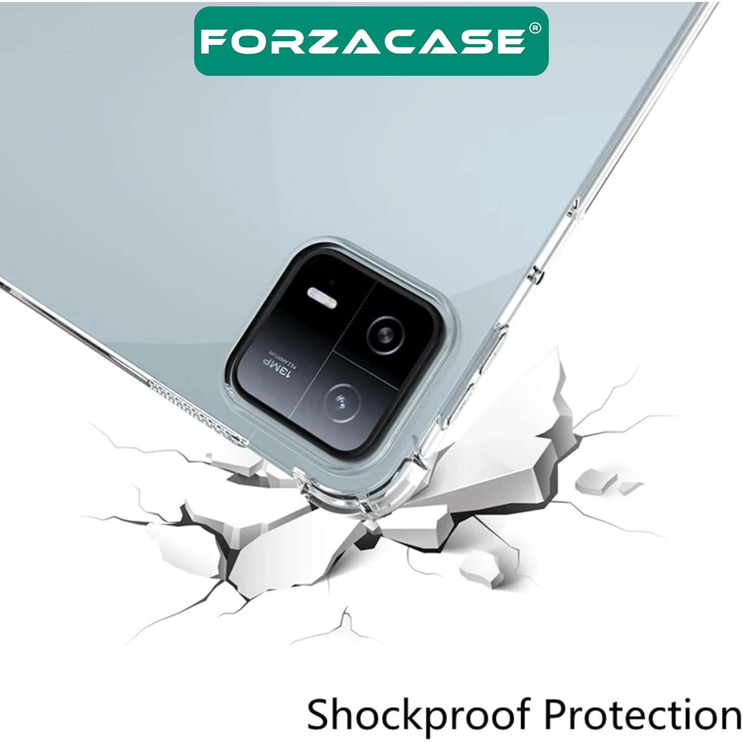 Forzacase Xiaomi Pad 6 11 inch ile uyumlu Anti Shock Silikon Kılıf Şeffaf - FC014