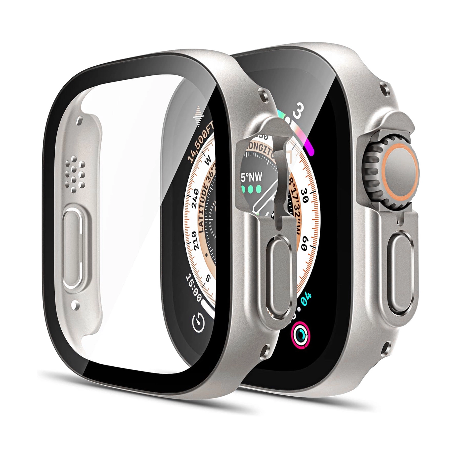 Forzacase Apple Watch Ultra 3 49mm ile uyumlu Önü Kapalı Ekran Korumalı Sert Rubber Kılıf - FC015