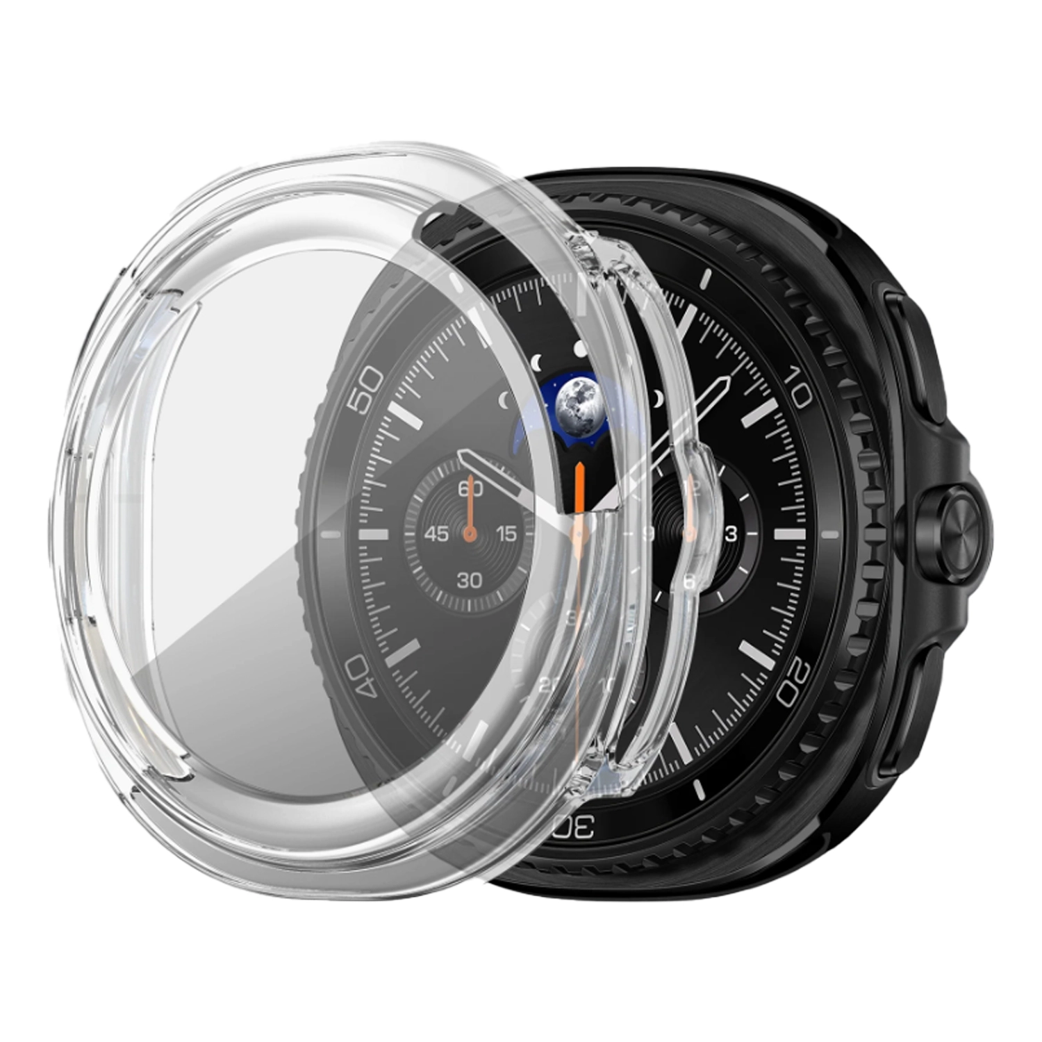 Forzacase Samsung Galaxy Watch 8 Classic 46mm için Ekran Korumalı Sert Rubber Kılıf FC015