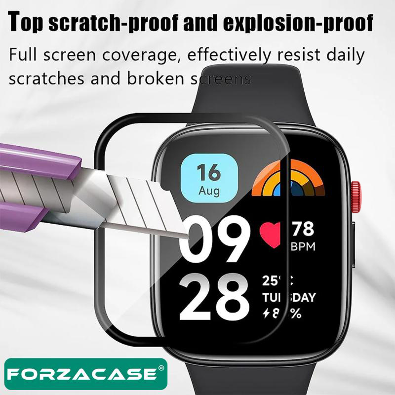 Forzacase Huawei Fit 3 için Çerçeveli Tam Kaplayan 3D Pet Ekran Koruyucu Film - FC016