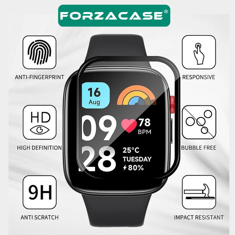 Forzacase Huawei Fit 3 için Çerçeveli Tam Kaplayan 3D Pet Ekran Koruyucu Film - FC016