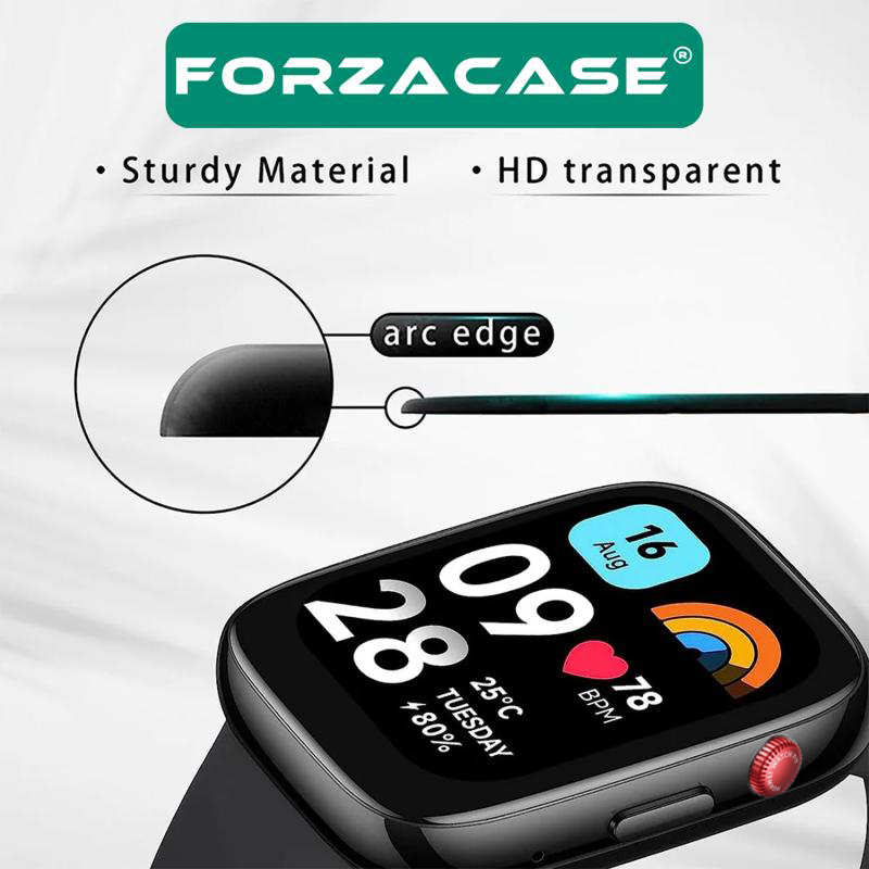 Forzacase Huawei Watch Fit 4 Pro için Çerçeveli Tam Kaplayan 3D Pet Ekran Koruyucu Film - FC016