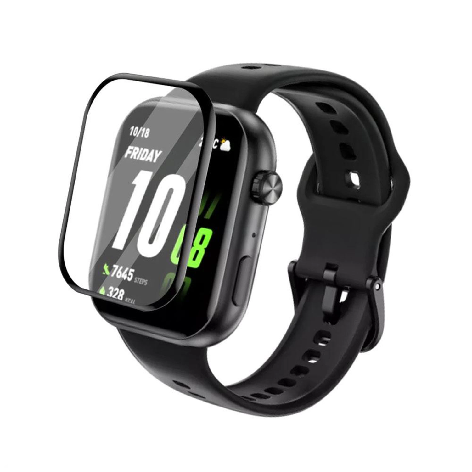 Forzacase Honor Watch X5i ile uyumlu Çerçeveli Tam Kaplayan 3D Pet Ekran Koruyucu Film - FC016