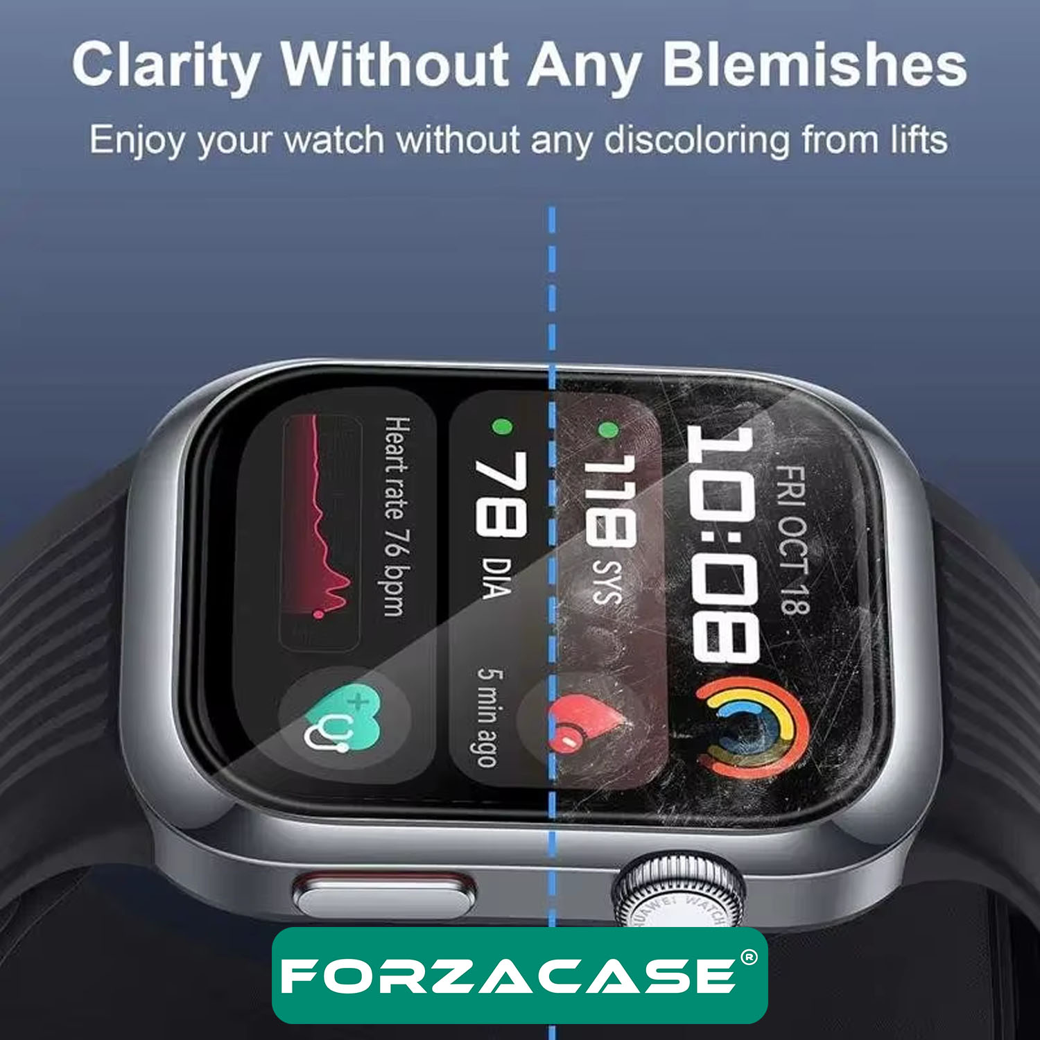 Forzacase Huawei Watch D2 için Çerçeveli Tam Kaplayan 3D Pet Ekran Koruyucu Film - FC016