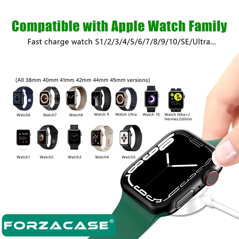Forzacase Apple Watch 11 42mm ve 46mm ile uyumlu Type-C Manyetik Şarj Kablosu 1 metre - FC017